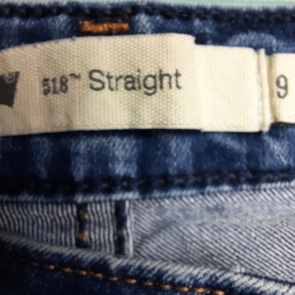 Levi's 518 Cut-off Blue Jean Shorts SZ 9 - Picture 5 of 9